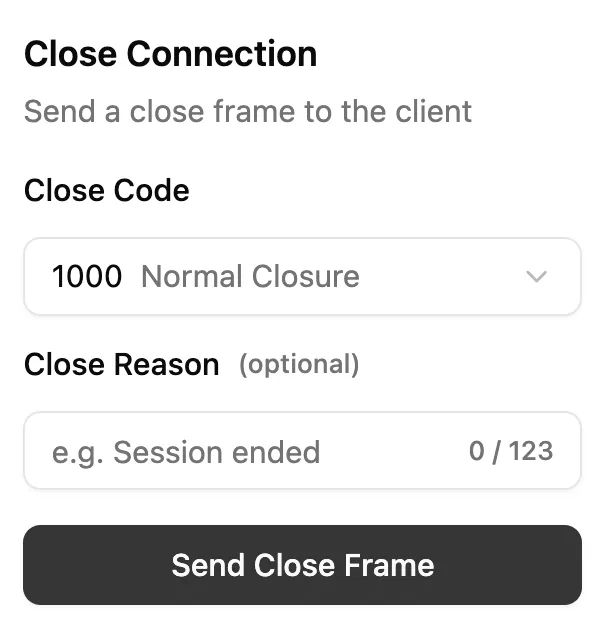Close Connection Popup